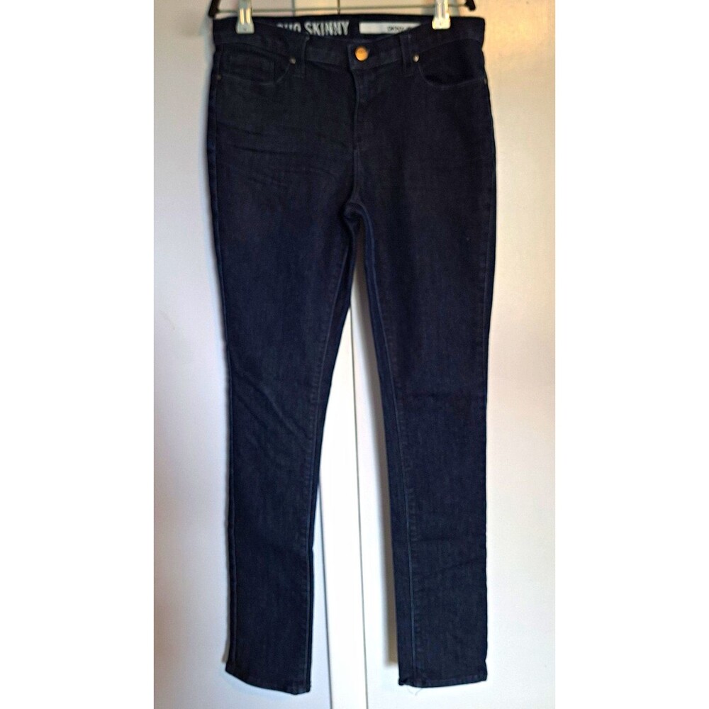 DKNY Jeans Women’s Skinny Fit Mid Rise Dark Wash Blue Denim Jeans Size 4